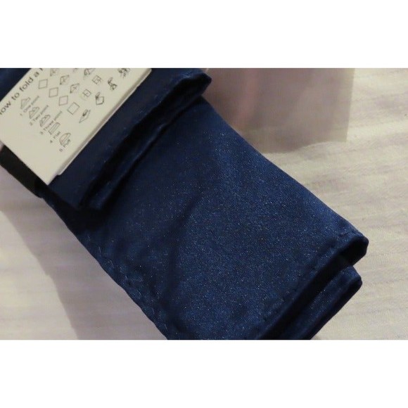 Boys Bow Tie and Pocket Square Blue Sz 8 - Picture 8 of 9